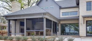 motorized patio shades on Dallas Texas covered patio